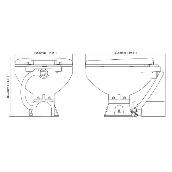 Seaflo Electric Marine Regular Toilet 12V