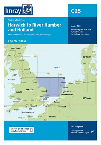 Imray C25 Harwich to River Humber and Holland Chart