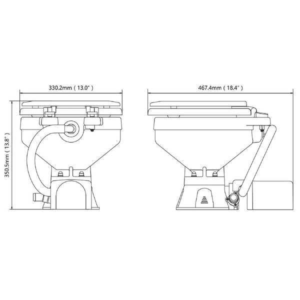 Seaflo Electric Marine Compact Toilet 12V