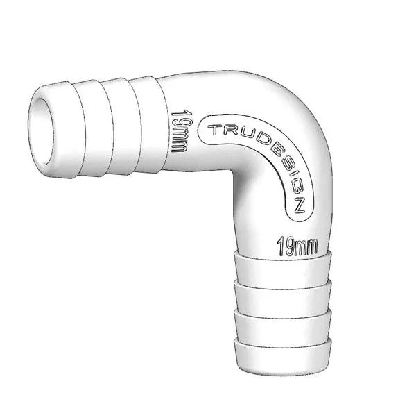 TruDesign 90 degree Hose Connector, various sizes
