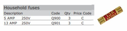 FUSES HOUSEHOLD 5AMP