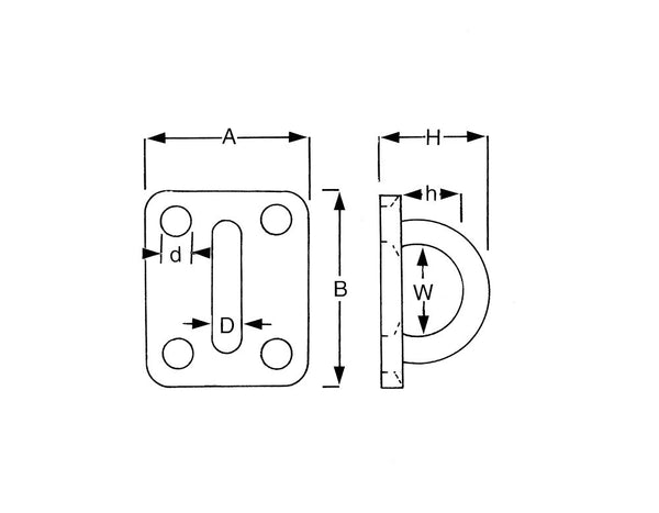 Stainless Steel Square Eye Plate