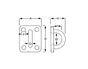 Stainless Steel Square Eye Plate