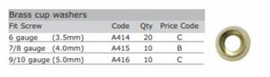 BRASS CUP WASHERS 4/5G