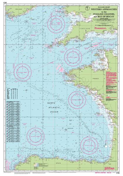 Imray C18 Western Approaches to the English Channel & Bay of Biscay Chart
