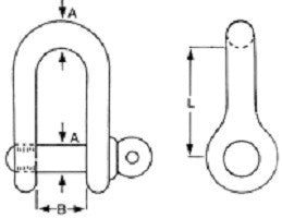 Galvanised D Shackle