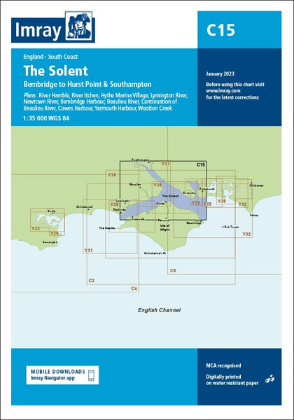 Imray C15 The Solent Chart