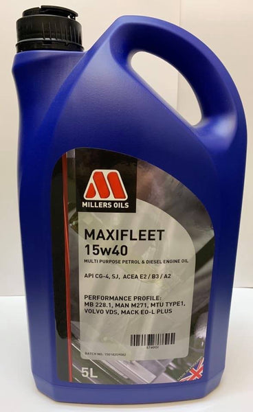 Millers Maxifleet 15W/40 meets Volvo VDS specification