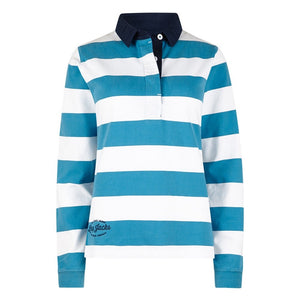 Lazy Jacks Ladies Striped Rugby Kildale Marine - Main Image