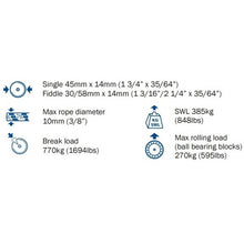 Barton Block Size 3: Single - Stanchion Lead