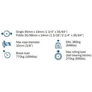 Barton Block Size 3: Single - Stanchion Lead