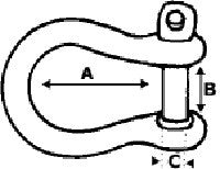 Wichard Bow Captive Pin Shackle