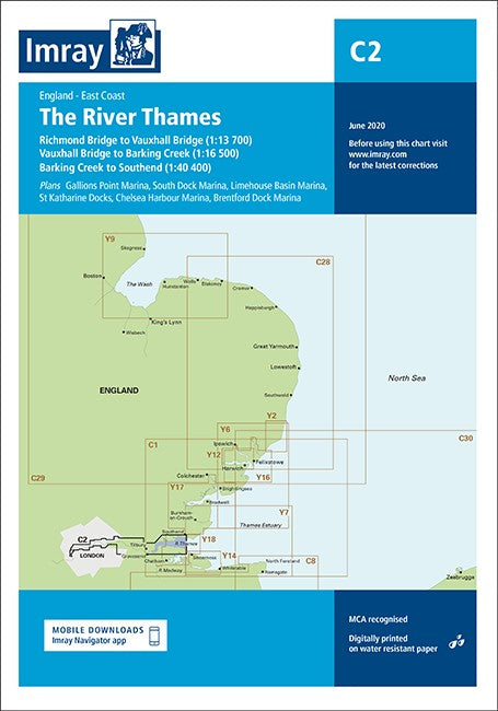 Imray C2 The River Thames Chart