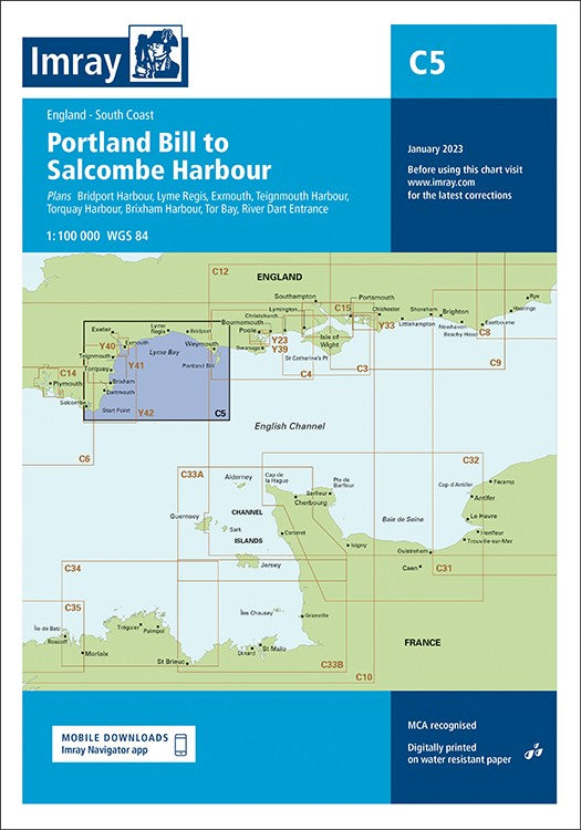 Imray C5 Bill of Portland to Salcombe Harbour Chart