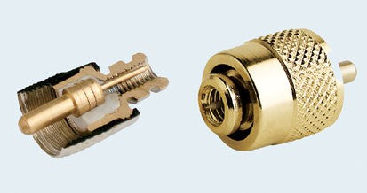 PL259 Connector Gold Plated Solderlessfor RG58