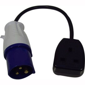 UK Hookup Adapter Ind Socket 16A 250VAC to Plug 13A 3-Pin