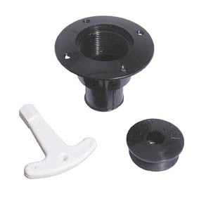 PLASTIC PUMP OUT FITTING BLACK 38mm